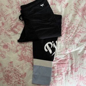 Victoria's Secret Black and Gray Kids Leggings